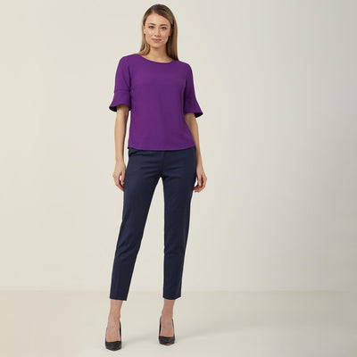 FRENCH GEORGETTE FLUTED SLEEVE TOP