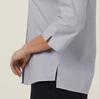 POLY COTTON END ON END 3/4 SLEEVE SHIRT