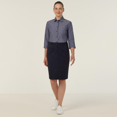 POLY COTTON END ON END 3/4 SLEEVE SHIRT