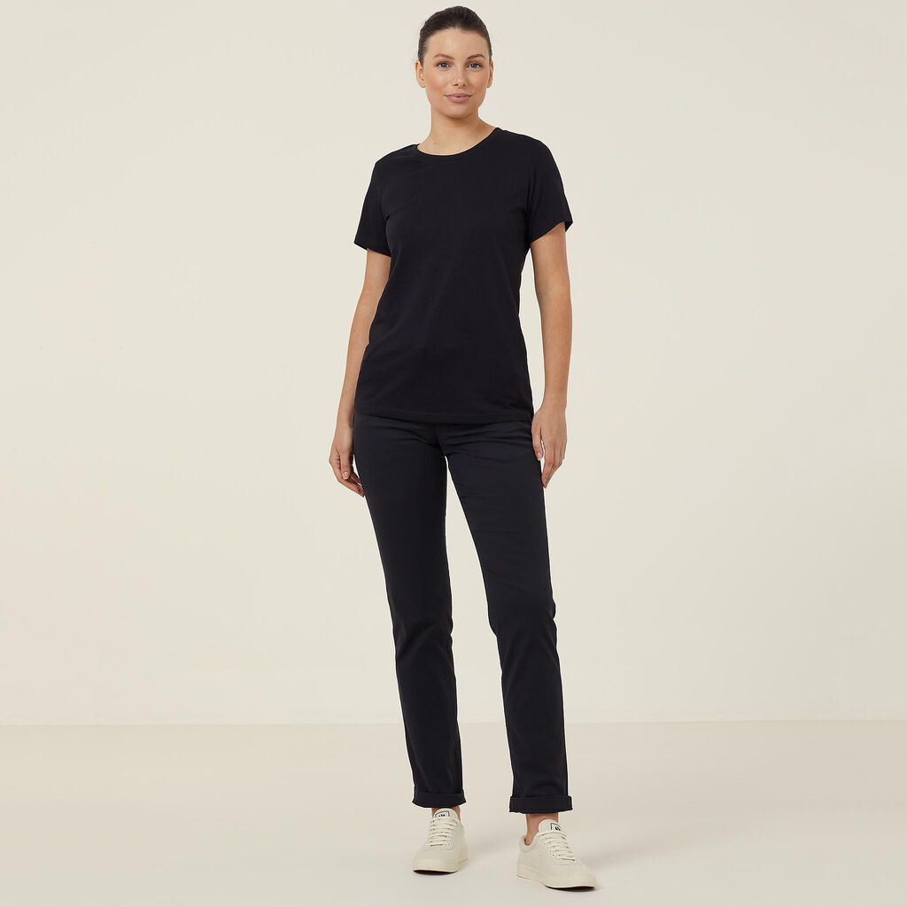 WOMEN'S COTTON JERSEY SHORT SLEEVE CREW NECK TEE