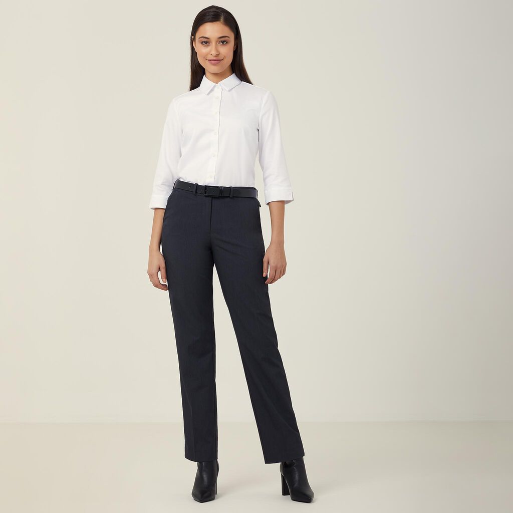 STRETCH TEXTURED TWILL 3/4 SLEEVE SHIRT