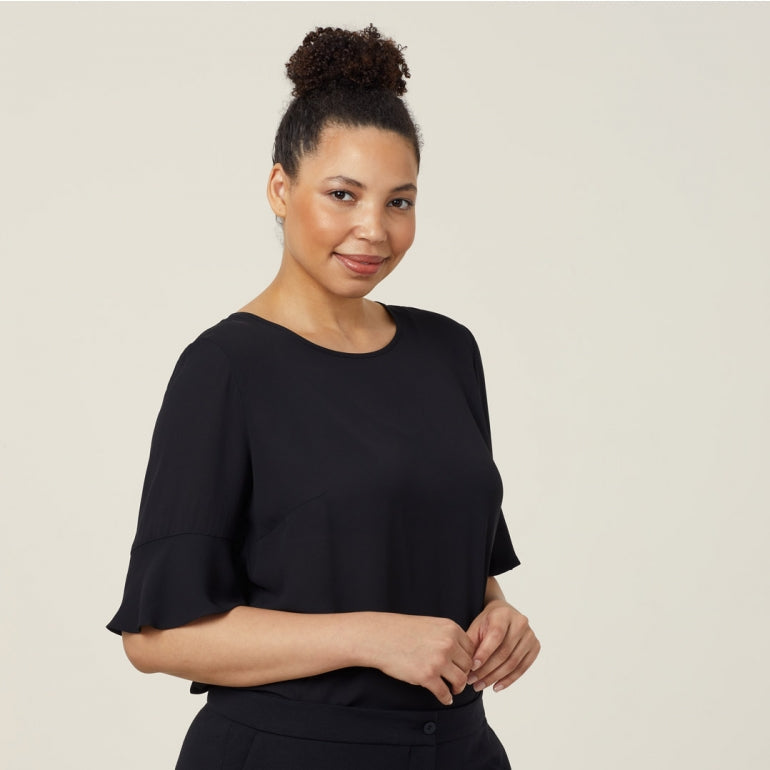 GEORGIE FLUTED SLEEVE TOP