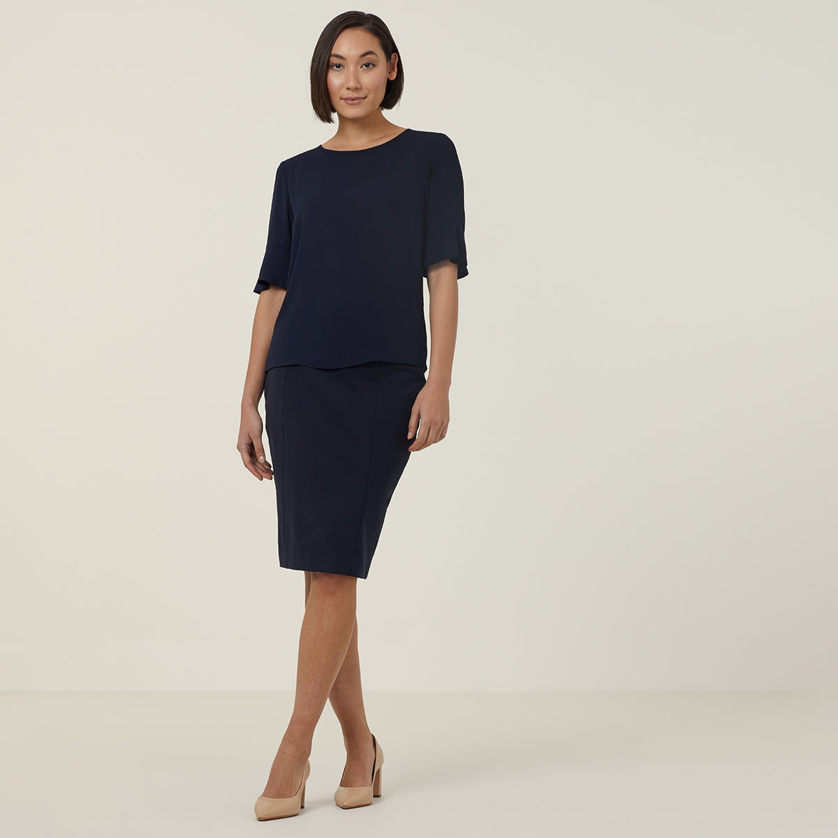 GEORGIE FLUTED SLEEVE TOP