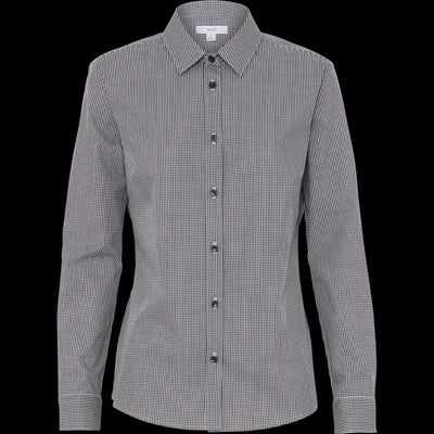 WOMEN'S AVIGNON GINGHAM CHECKERED LONGSLEEVES-SLIM SHIRT