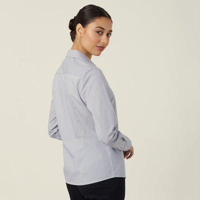 WOMEN'S AVIGNON FINE BLOCK STRIPE STRETCH LONG SLEEVE SHIRT