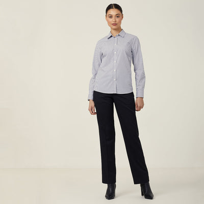 WOMEN'S AVIGNON FINE BLOCK STRIPE STRETCH LONG SLEEVE SHIRT