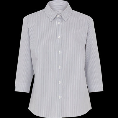 AVIGNON FINE BLOCK STRIPE STRETCH 3/4 SLEEVE SHIRT
