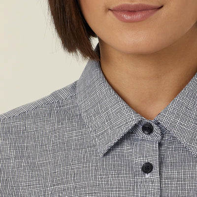AVIGNON ABSTRACT PRINT STRETCH 3/4 SLEEVE SHIRT