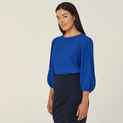 FRENCH GEORGETTE 3/4 SLEEVE TOP