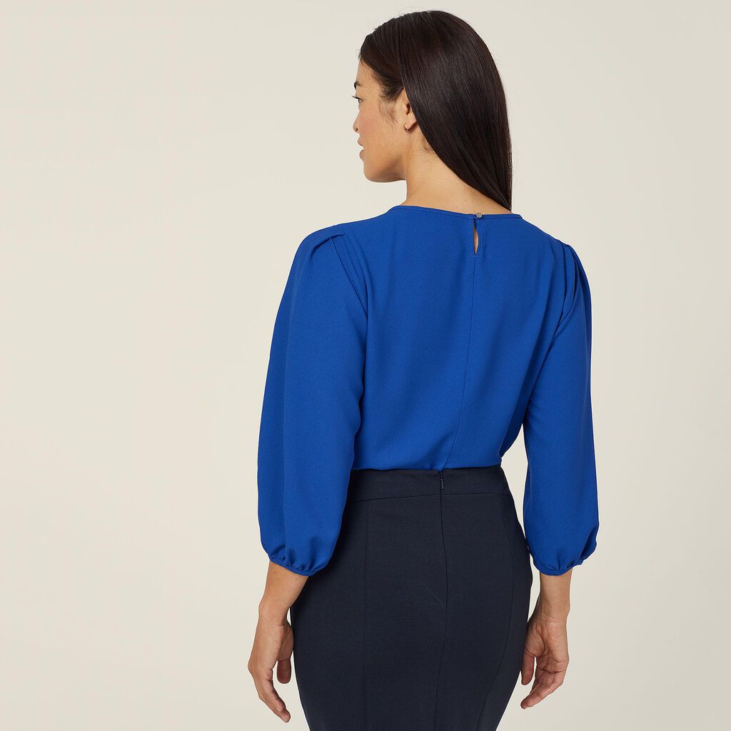 FRENCH GEORGETTE 3/4 SLEEVE TOP