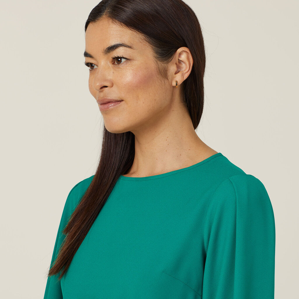 FRENCH GEORGETTE 3/4 SLEEVE TOP