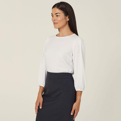 FRENCH GEORGETTE 3/4 SLEEVE TOP