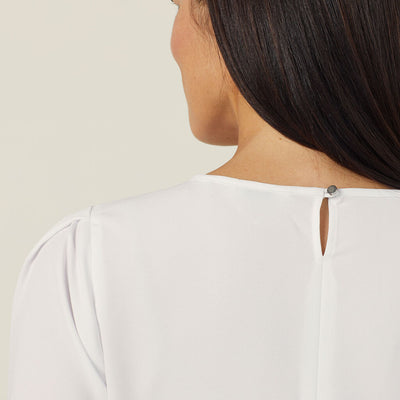 FRENCH GEORGETTE 3/4 SLEEVE TOP