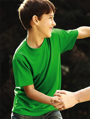 CT1208-Kids Plain Breezeway Micromesh Tee Shirt