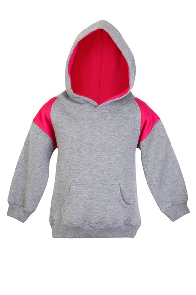 F335PP-Kids Shoulder  Contrast Panel Hoodies