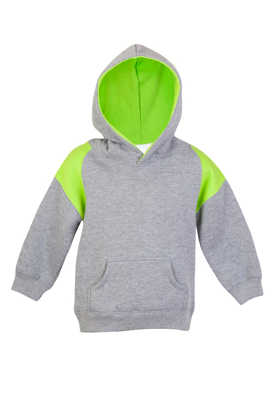 F335PP-Kids Shoulder  Contrast Panel Hoodies