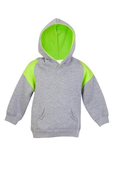 F335PP-Kids Shoulder  Contrast Panel Hoodies