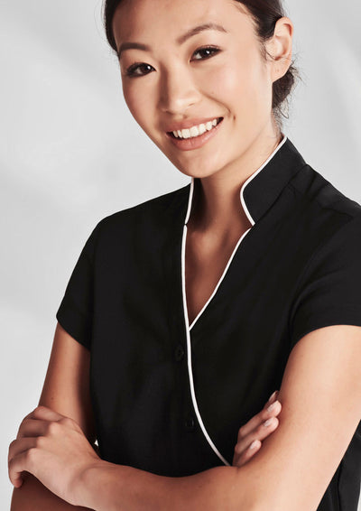 H134LS-Ladies Zen Crossover Tunic