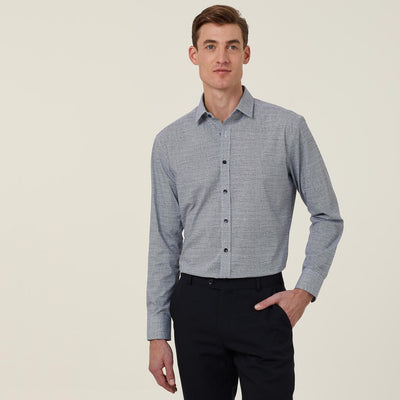 AVIGNON ABSTRACT PRINT STRETCH LONG SLEEVE SHIRT