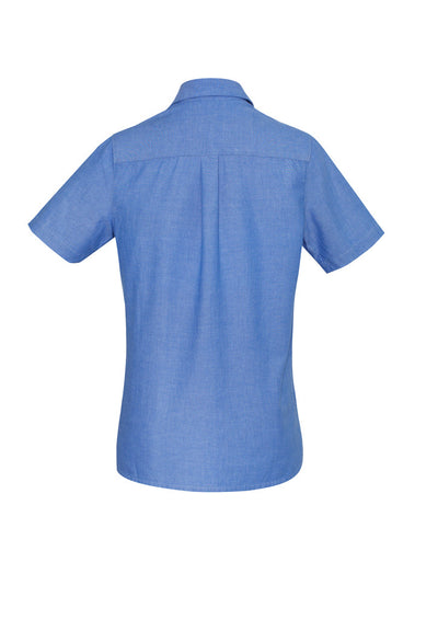 LB6200-Ladies Wrinkle Free Chambray Short Sleeve Shirt