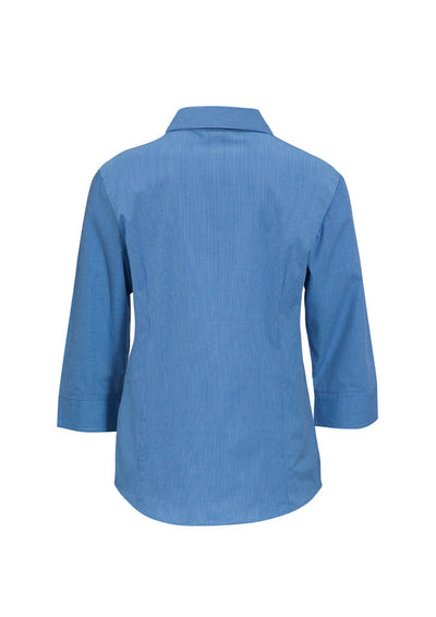LB8200-Ladies Micro Check 3/4 Sleeve Shirt