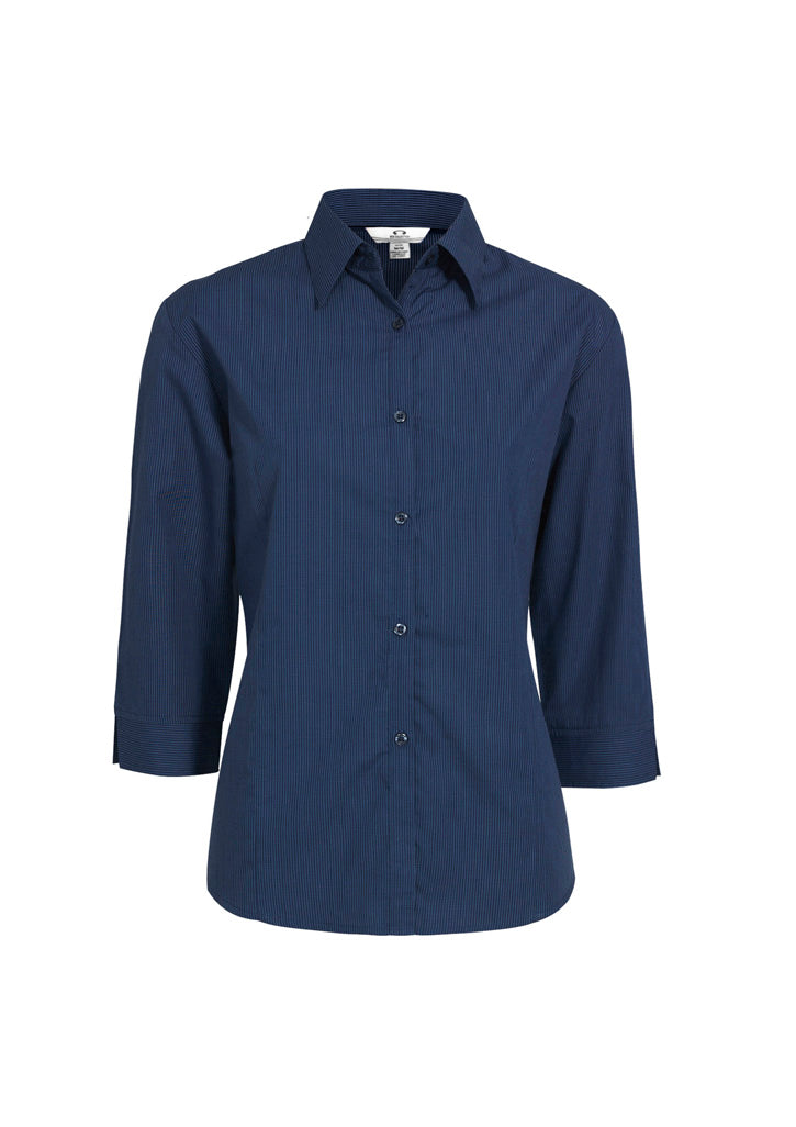 LB8200-Ladies Micro Check 3/4 Sleeve Shirt