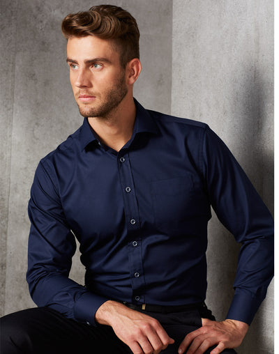 M7110L BARKLEY MENS TAPED SEAM LONG SLEEVE SHIRT