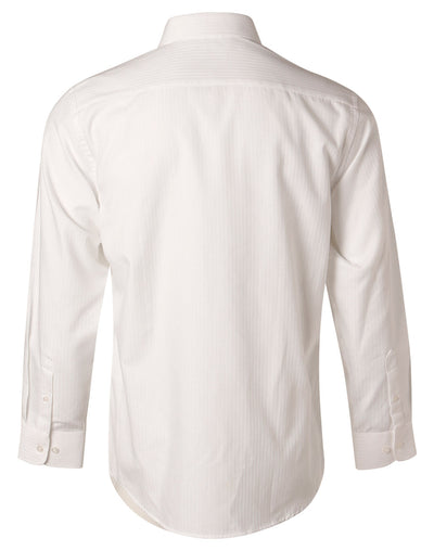 M7112 Men's Mini Herringbone Long Sleeve Shirt