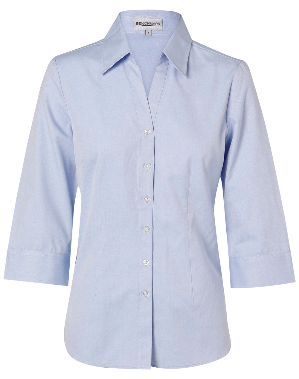 M8013 Women's Fine Chambray 3/4 Sleeve Shirt