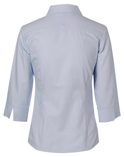 M8113 Women's Mini Herringbone 3/4 Sleeve Shirt