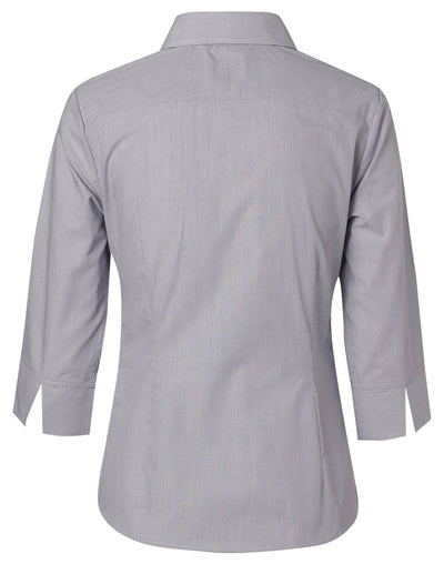 M8213 Women's Fine Stripe 3/4 Sleeve Shirt