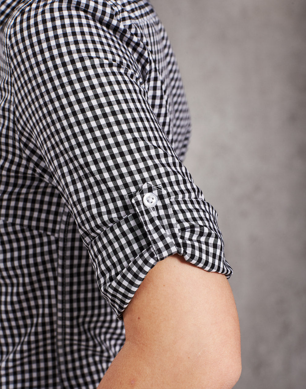 M8300L Ladies' Gingham Check Long Sleeve Shirt
