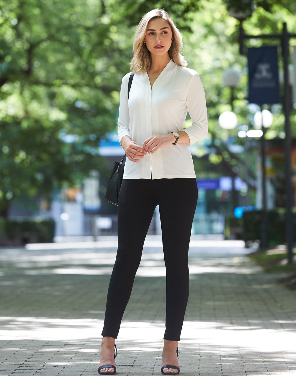M8830 LADIES 3/4 SLEEVE STRETCH KNIT TOP ISABEL