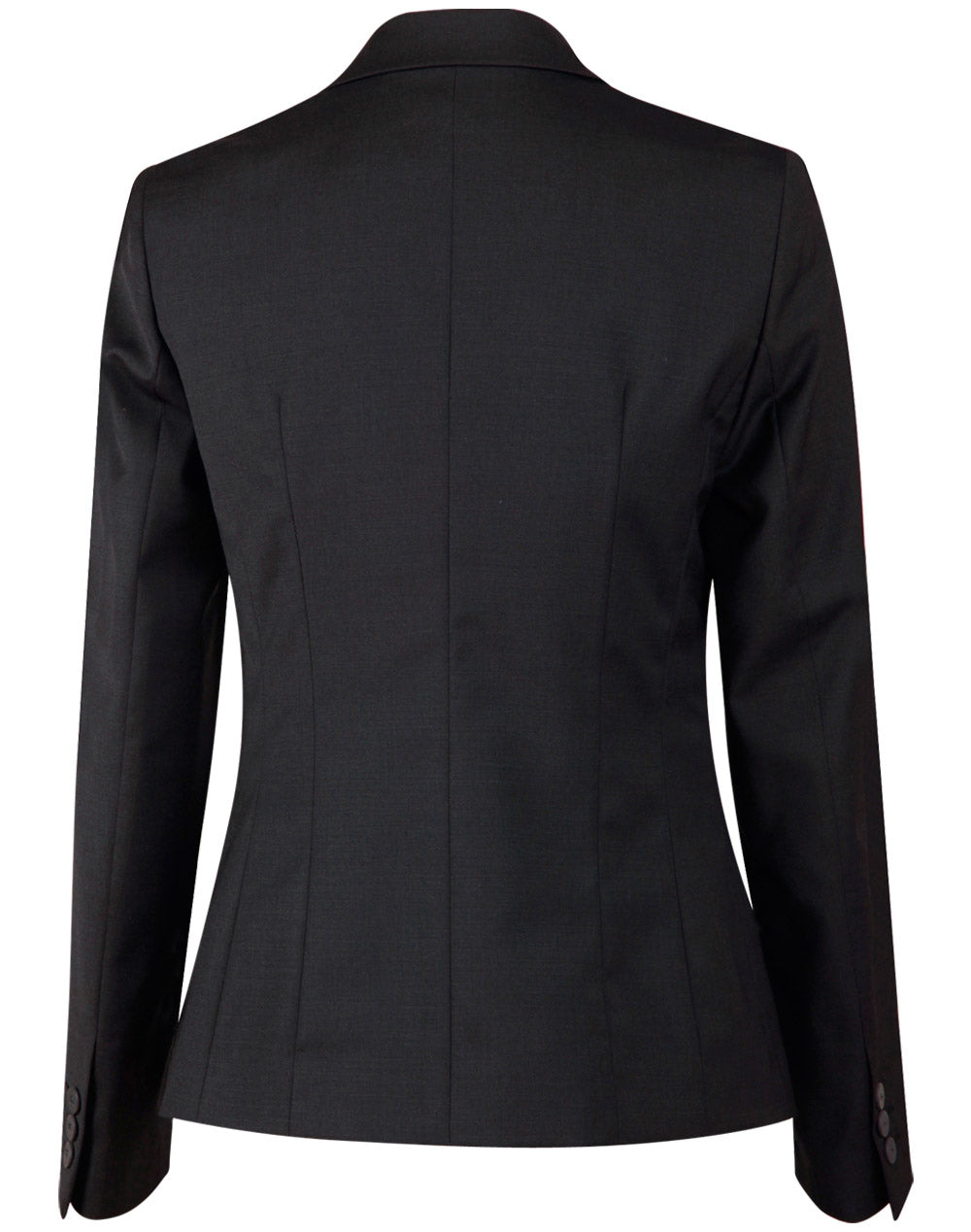 M9201 Ladies' Wool Blend Stretch One Button Cropped Jacket
