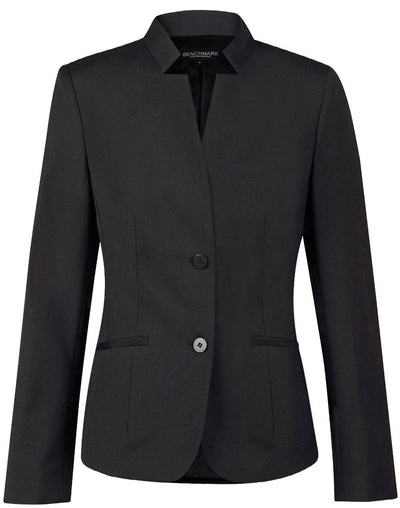 M9202 Ladies' Wool Blend Stretch Reverse Lapel Jacket