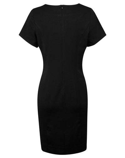 M9282 Ladies' Poly/Viscose Stretch, Short Sleeve Dress