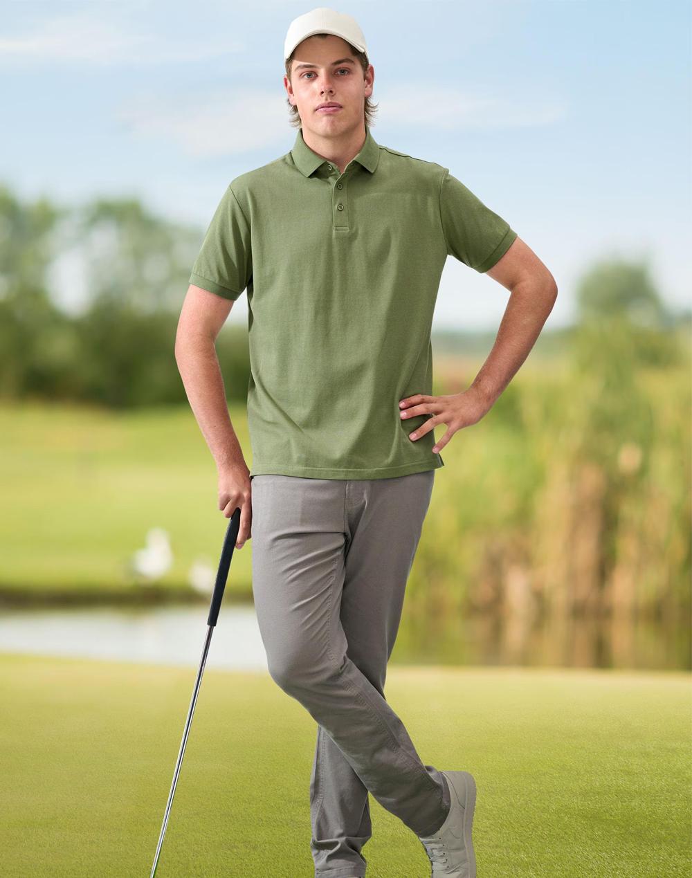 PS71 Mens Ultrafine Cotton Pique Short Sleeve Polo