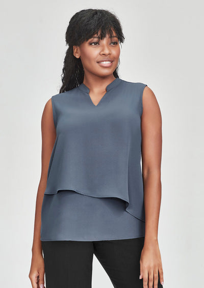 RB260LN-Seville Womens Sleeveless Layered Blouse