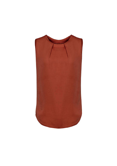 RB973LN-Estelle Womens Sleeveless Pleat Blouse