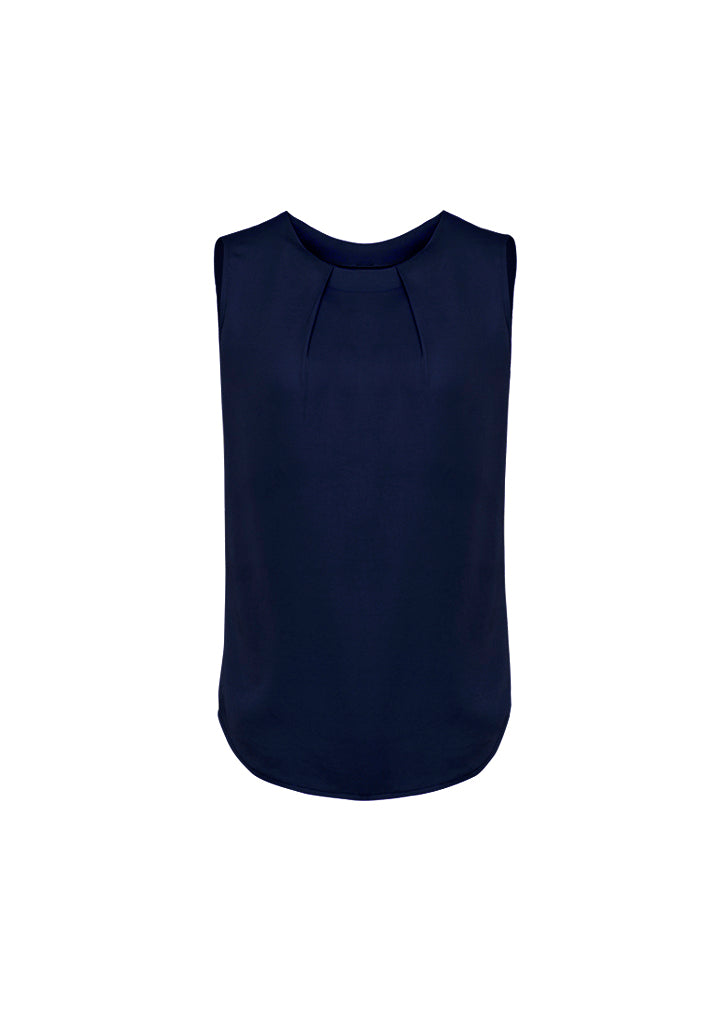 RB973LN-Estelle Womens Sleeveless Pleat Blouse