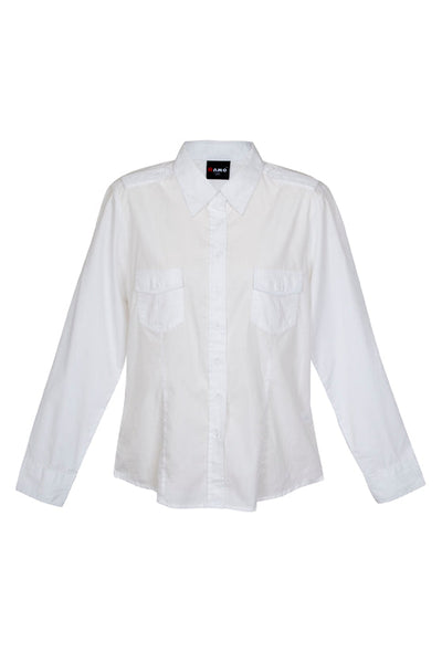 S002FL-Ladies Military Long Sleeve  Shirt