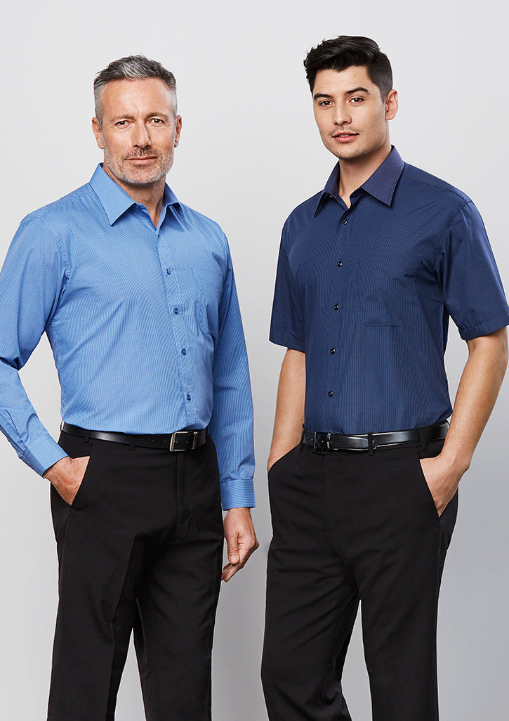 SH817-Mens Micro Check Short Sleeve Shirt