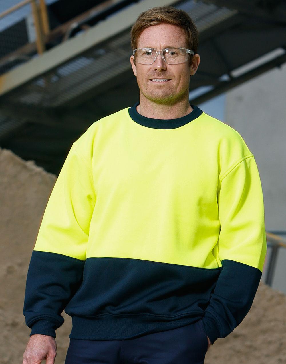 AIW SW09 HI-VIS TWO TONE CREW NECK