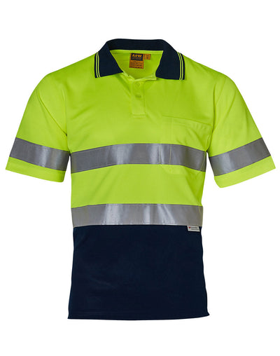 AIW SW17A HI-VIS SHORT SLEEVE POLO WITH 3M TAPES