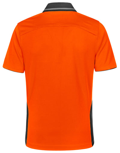 SW79 UNISEX HI-VIS BAMBOO CHARCOAL VENTED SS POLO