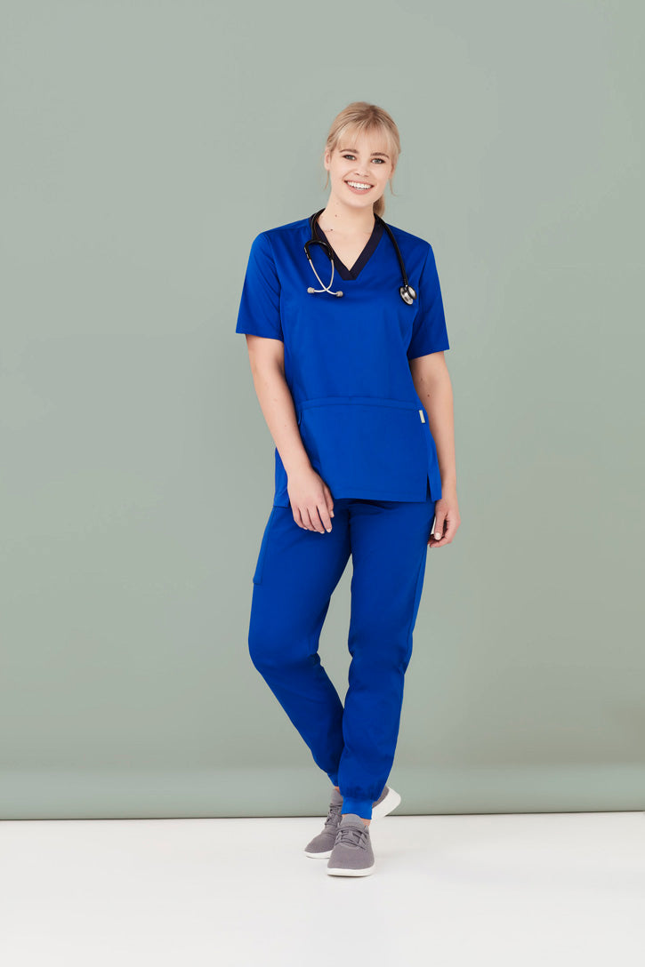CST043LS-Riley Womens V-Neck Scrub Top
