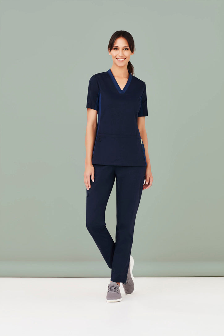 CST043LS-Riley Womens V-Neck Scrub Top