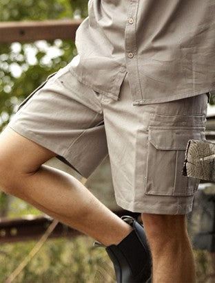 WK615-Cotton Drill Utility Shorts