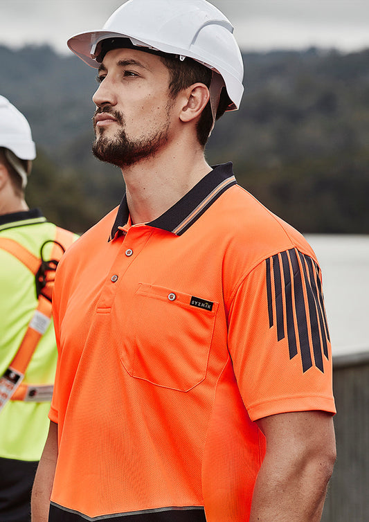 ZH315-Mens Hi Vis Flux S/S Polo