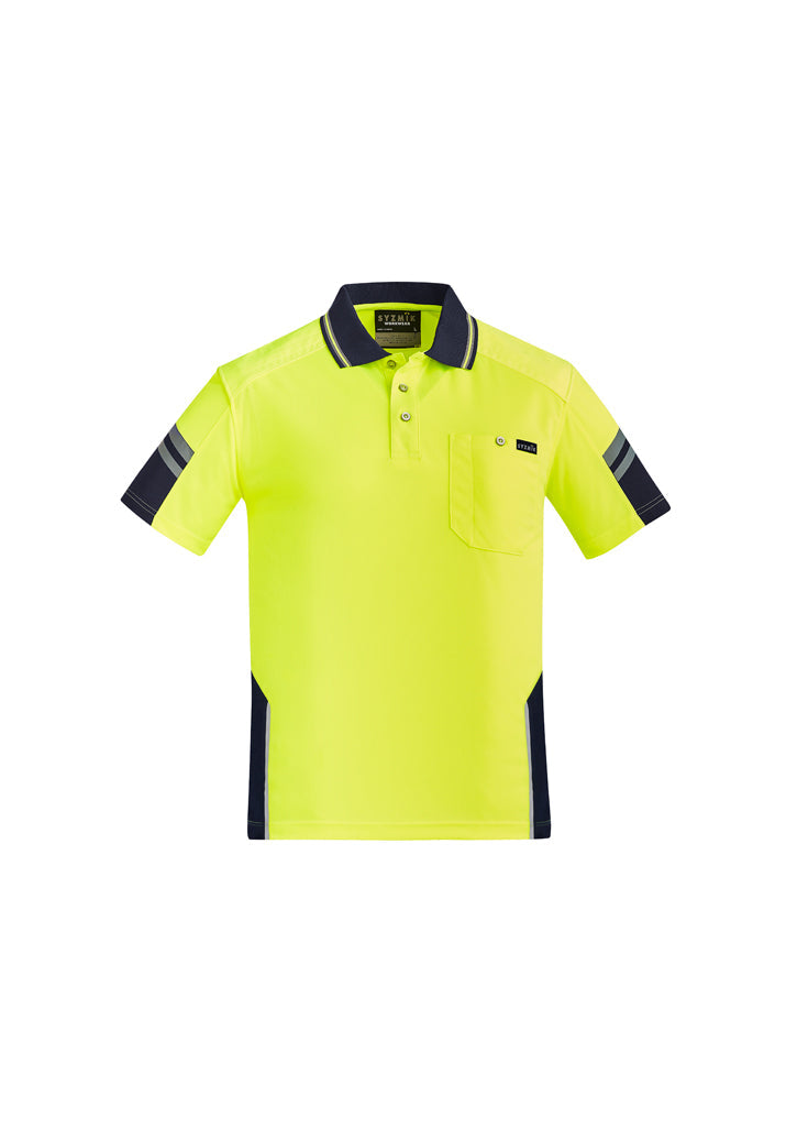 ZH465-Mens Reinforced Hi Vis Squad S/S Polo